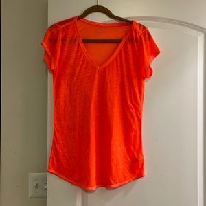Athleta orange small cotton Crewneck t shirt